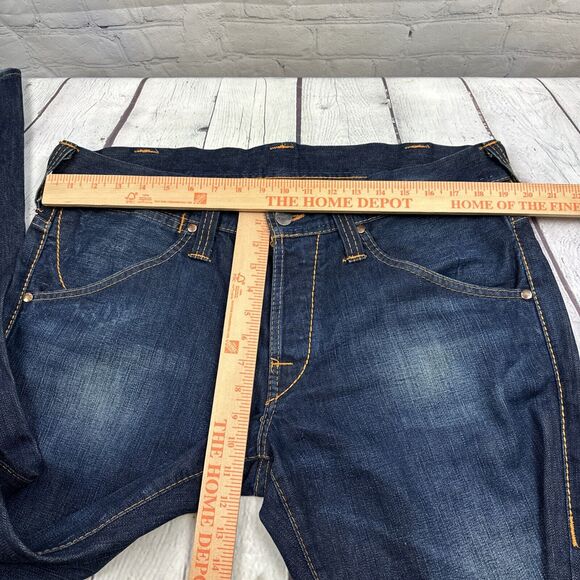 VTG Y2K True Religion Button Fly‎ Bootcut Woman’s Denim Jeans Leather Patch 36 - Picture 11 of 14